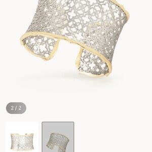 Kendra Scott Filigree Silver and Gold Cuff Bracelet